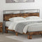 vidaXL Storage Headboard with Shelf Smoked oak 200 cm Engineered wood