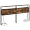 vidaXL Storage Headboard with Shelf Smoked oak 200 cm Engineered wood