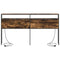 vidaXL Storage Headboard with Shelf Smoked oak 200 cm Engineered wood