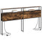 vidaXL Storage Headboard with Shelf Smoked oak 200 cm Engineered wood