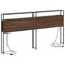 vidaXL Storage Headboard with Shelf Brown oak 200 cm Engineered wood