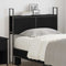 vidaXL Storage Headboard with Charging Station Black oak 75 cm