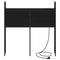 vidaXL Storage Headboard with Charging Station Black oak 75 cm