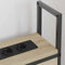 vidaXL Storage Headboard with Charging Station Sonoma oak 75 cm