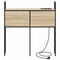 vidaXL Storage Headboard with Charging Station Sonoma oak 75 cm