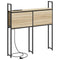 vidaXL Storage Headboard with Charging Station Sonoma oak 80 cm