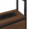 vidaXL Storage Headboard with Charging Station Brown oak 90 cm