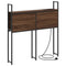 vidaXL Storage Headboard with Charging Station Brown oak 90 cm