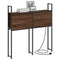 vidaXL Storage Headboard with Charging Station Brown oak 90 cm