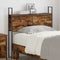 vidaXL Storage Headboard with Charging Station Smoked oak 100 cm