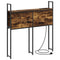 vidaXL Storage Headboard with Charging Station Smoked oak 100 cm