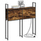 vidaXL Storage Headboard with Charging Station Smoked oak 100 cm