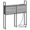 vidaXL Storage Headboard with Charging Station Grey sonoma 100 cm