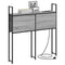 vidaXL Storage Headboard with Charging Station Grey sonoma 100 cm