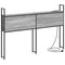 vidaXL Storage Headboard with Charging Station Grey sonoma 120 cm