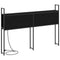 vidaXL Storage Headboard with Charging Station Black oak 135 cm