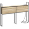 vidaXL Storage Headboard with Charging Station Sonoma oak 135 cm