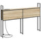 vidaXL Storage Headboard with Charging Station Sonoma oak 135 cm
