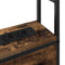 vidaXL Storage Headboard with Charging Station Smoked oak 135 cm