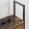 vidaXL Storage Headboard with Charging Station Smoked oak 135 cm