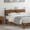 vidaXL Storage Headboard with Charging Station Smoked oak 135 cm