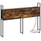 vidaXL Storage Headboard with Charging Station Smoked oak 135 cm