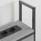 vidaXL Storage Headboard with Charging Station Grey sonoma 135 cm