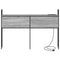 vidaXL Storage Headboard with Charging Station Grey sonoma 135 cm