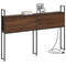 vidaXL Storage Headboard with Charging Station Brown oak 135 cm