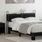 vidaXL Storage Headboard with Charging Station Black oak 140 cm
