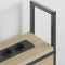 vidaXL Storage Headboard with Charging Station Sonoma oak 160 cm