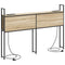 vidaXL Storage Headboard with Charging Station Sonoma oak 160 cm