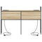 vidaXL Storage Headboard with Charging Station Sonoma oak 160 cm
