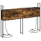 vidaXL Storage Headboard with Charging Station Smoked oak 160 cm