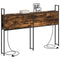 vidaXL Storage Headboard with Charging Station Smoked oak 160 cm