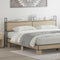 vidaXL Storage Headboard with Charging Station Sonoma oak 180 cm