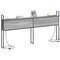 vidaXL Storage Headboard with Charging Station Grey sonoma 180 cm