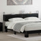 vidaXL Storage Headboard with Charging Station Black oak 200 cm