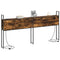 vidaXL Storage Headboard with Charging Station Smoked oak 200 cm