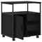 vidaXL Office Cabinet with Charging Station Black oak 61 x 46 x 67 cm