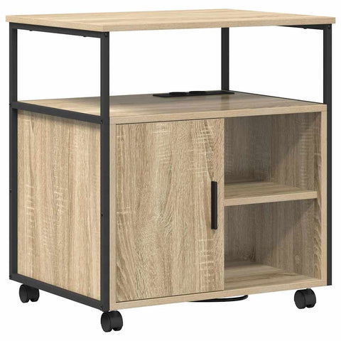 vidaXL Office Cabinet with Charging Station Sonoma oak 61 x 46 x 67 cm