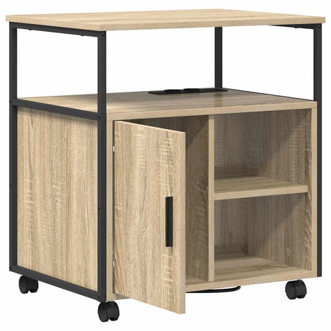 vidaXL Office Cabinet with Charging Station Sonoma oak 61 x 46 x 67 cm