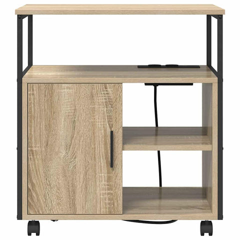 vidaXL Office Cabinet with Charging Station Sonoma oak 61 x 46 x 67 cm