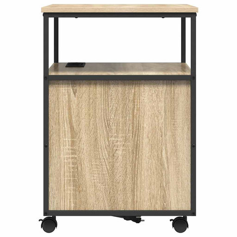vidaXL Office Cabinet with Charging Station Sonoma oak 61 x 46 x 67 cm