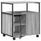 vidaXL Office Cabinet with Charging Station with Wheel Grey sonoma