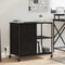 vidaXL Office Cabinet Black oak 76 x 41 x 72 cm Engineered wood