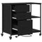 vidaXL Office Cabinet Black oak 76 x 41 x 72 cm Engineered wood