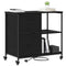 vidaXL Office Cabinet Black oak 76 x 41 x 72 cm Engineered wood