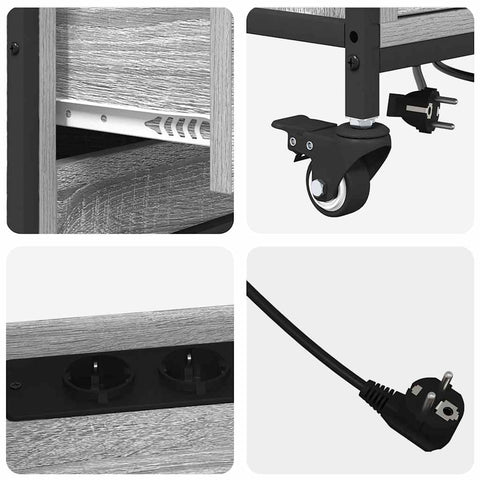 vidaXL Office Cabinet Grey sonoma 76 x 41 x 72 cm Engineered wood