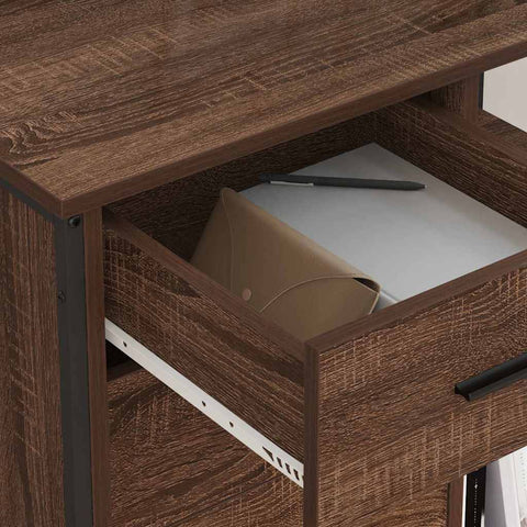 vidaXL Office Cabinet Brown oak 76 x 41 x 72 cm Engineered wood